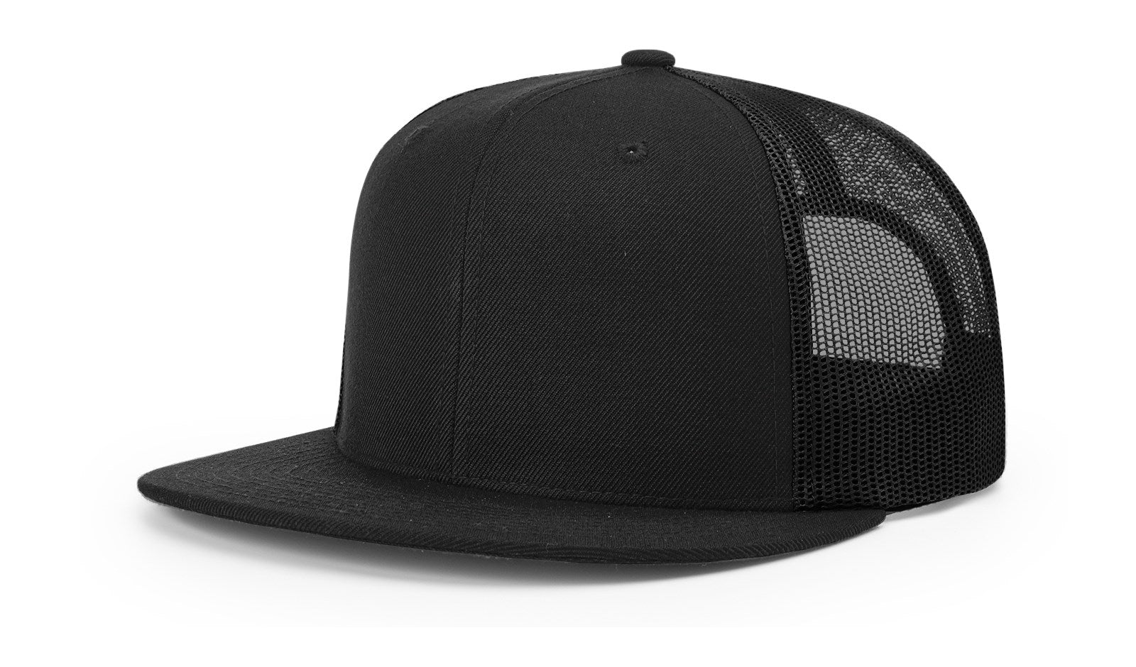 511 | WOOL BLEND FLATBILL TRUCKER | BLACK / Black